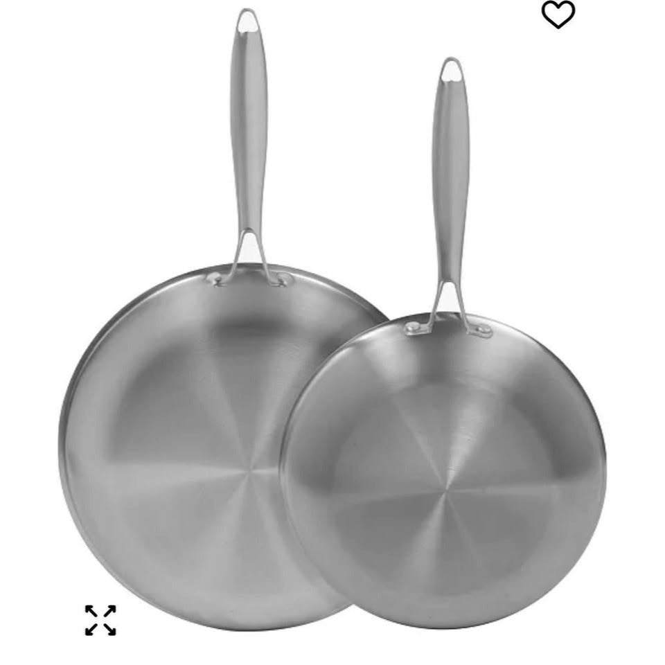 Sedona Kitchen Glidesteel Stainless Steel Nonstick 2- Pc. Frypan Set