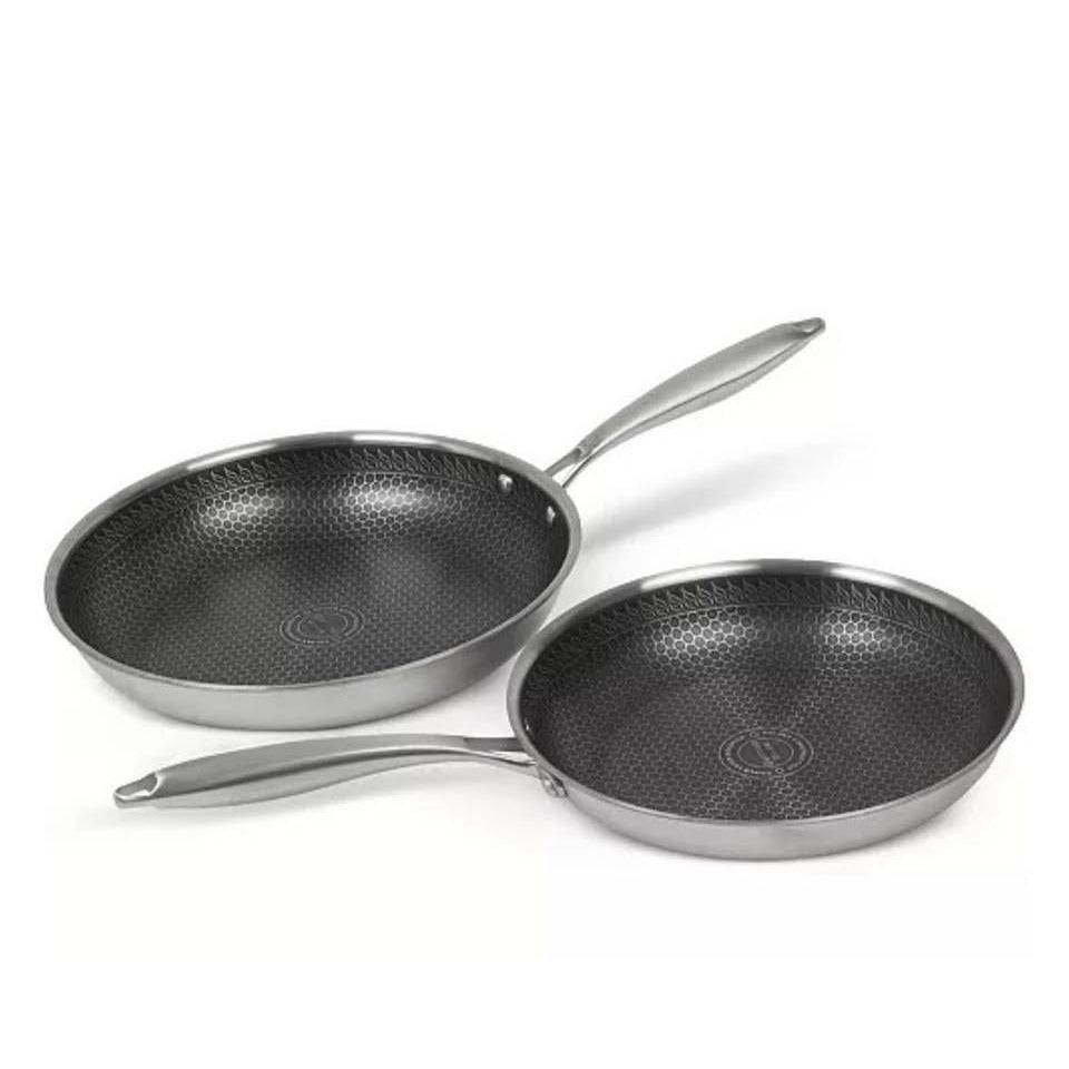 Sedona Kitchen Glidesteel Stainless Steel Nonstick 2- Pc. Frypan Set