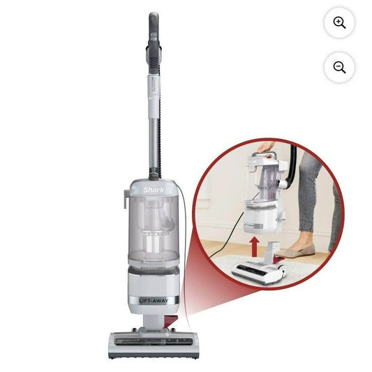 Shark Navigator Lift-Away ADV upright vacuum in white with detachable pod and pet-friendly bristle brushroll