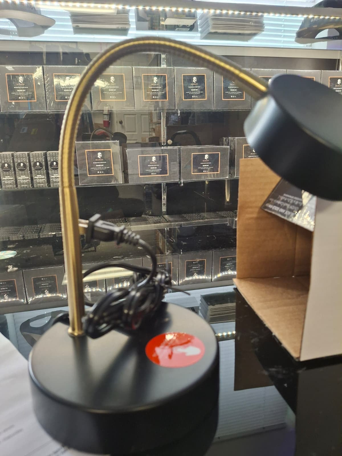 Hampton Bay 15 in. Matte Black LED Lamp with Adjustable Lamp Head