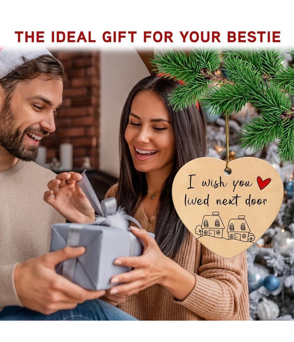 New  ZAZIKE Best Friend for Women – Friendship Gifts for Women, Long Distance, Unique Best Friend Christmas Ornaments, Sister Gifts, I Wish You Lived in