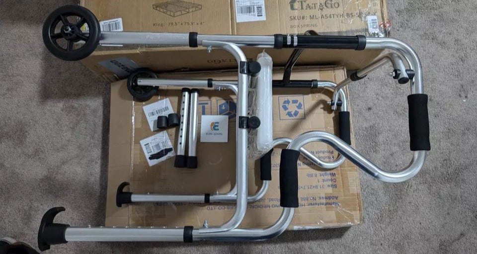 Open Box ElphGuard 4in1 Walkers for Seniors, Front Wheeled Walker, 2 Wheel Standard Walker