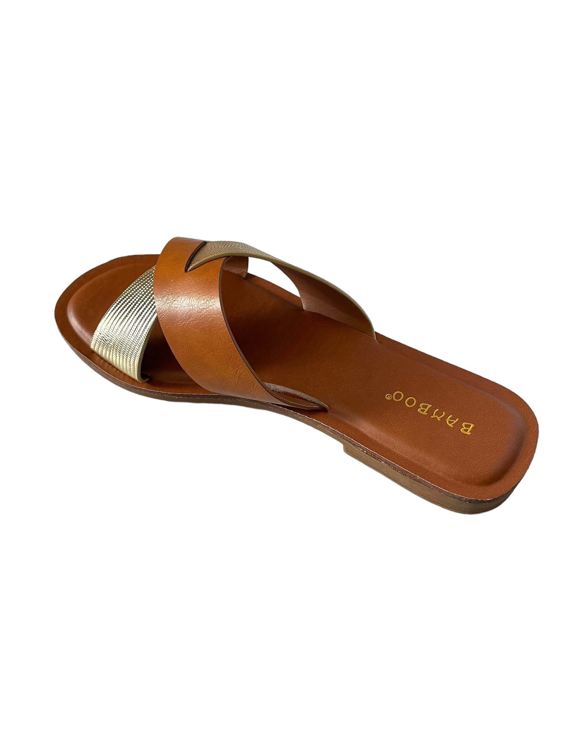 Bamboo Finest-17 Slip on Women's Cross Strap Sandals - Selzalot