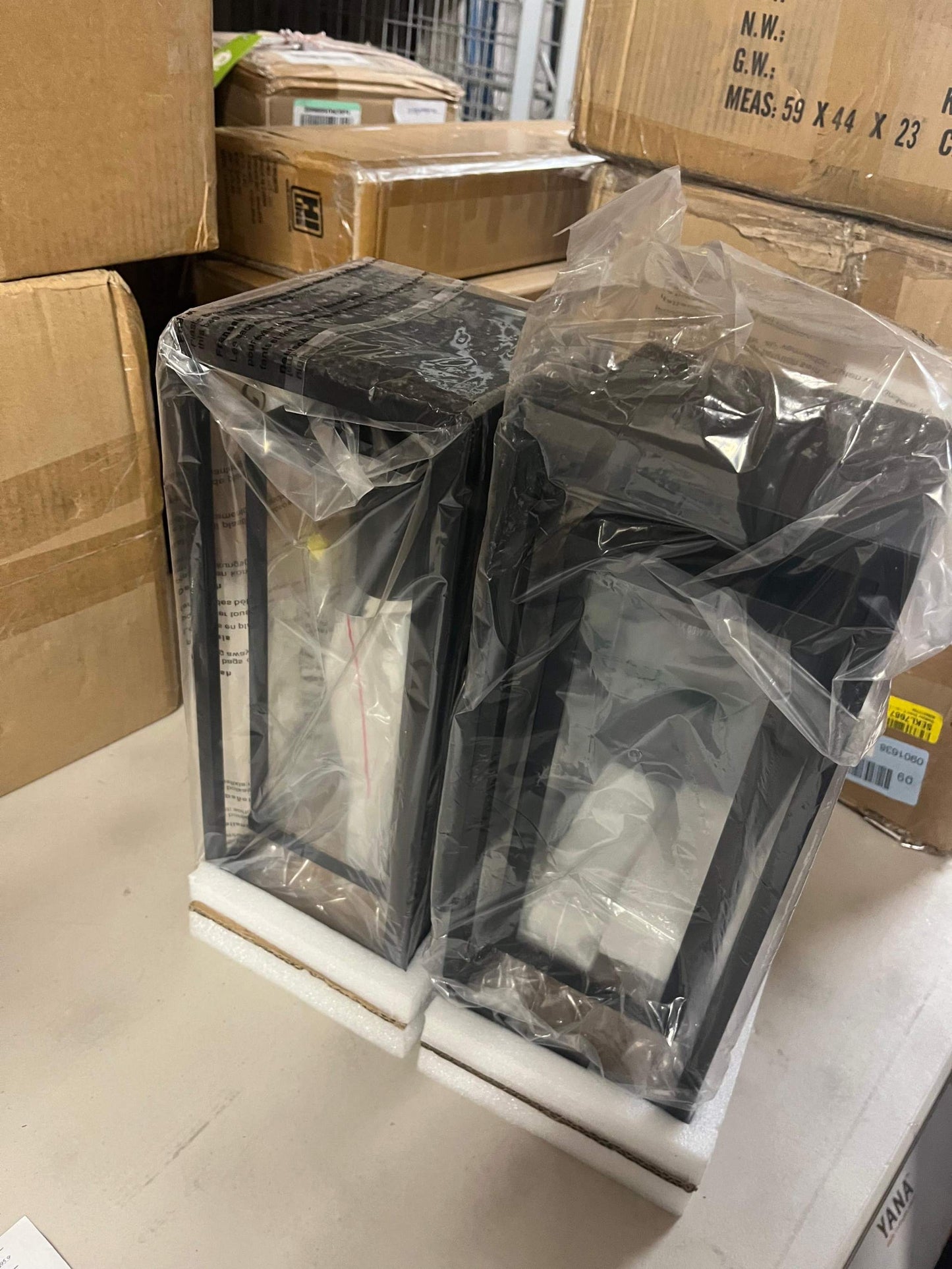 17  Stories Rasharkin Classic Outdoor Wall Sconce 1 Light Rectangular Metal Frame and Clear Glass Shade Waterproof (Set of 2)