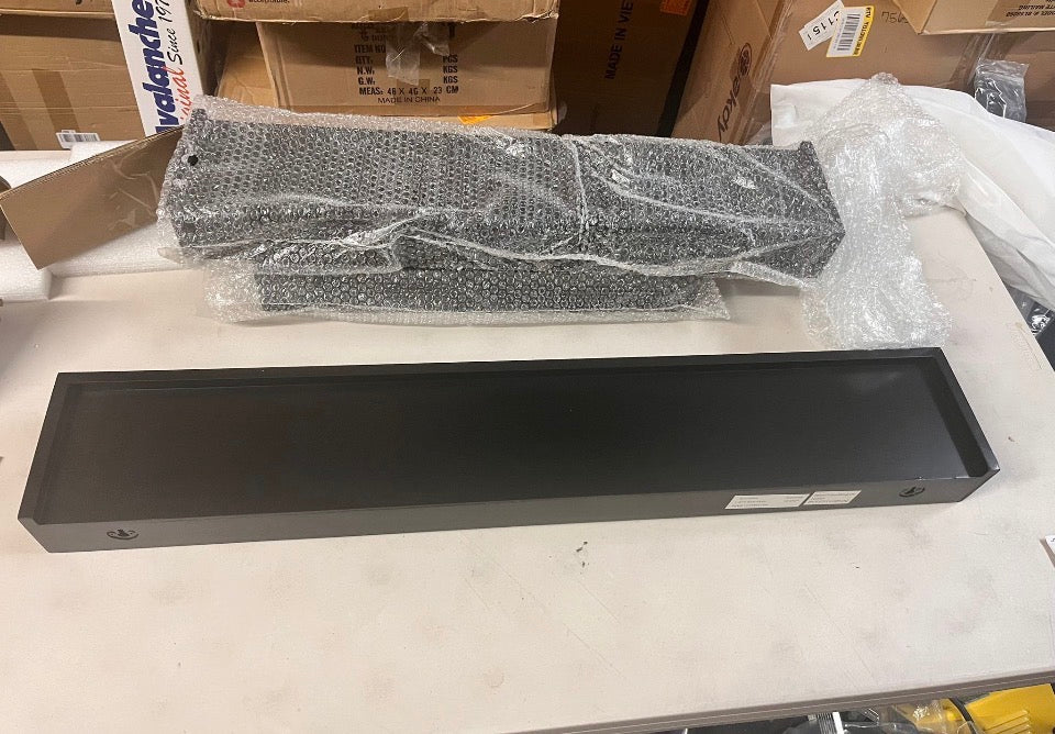 OPEN BOX NEW StyleWell Modern Black Wood Floating Wall Shelf (Set of 3) (36" W x 3" H x 6" D)