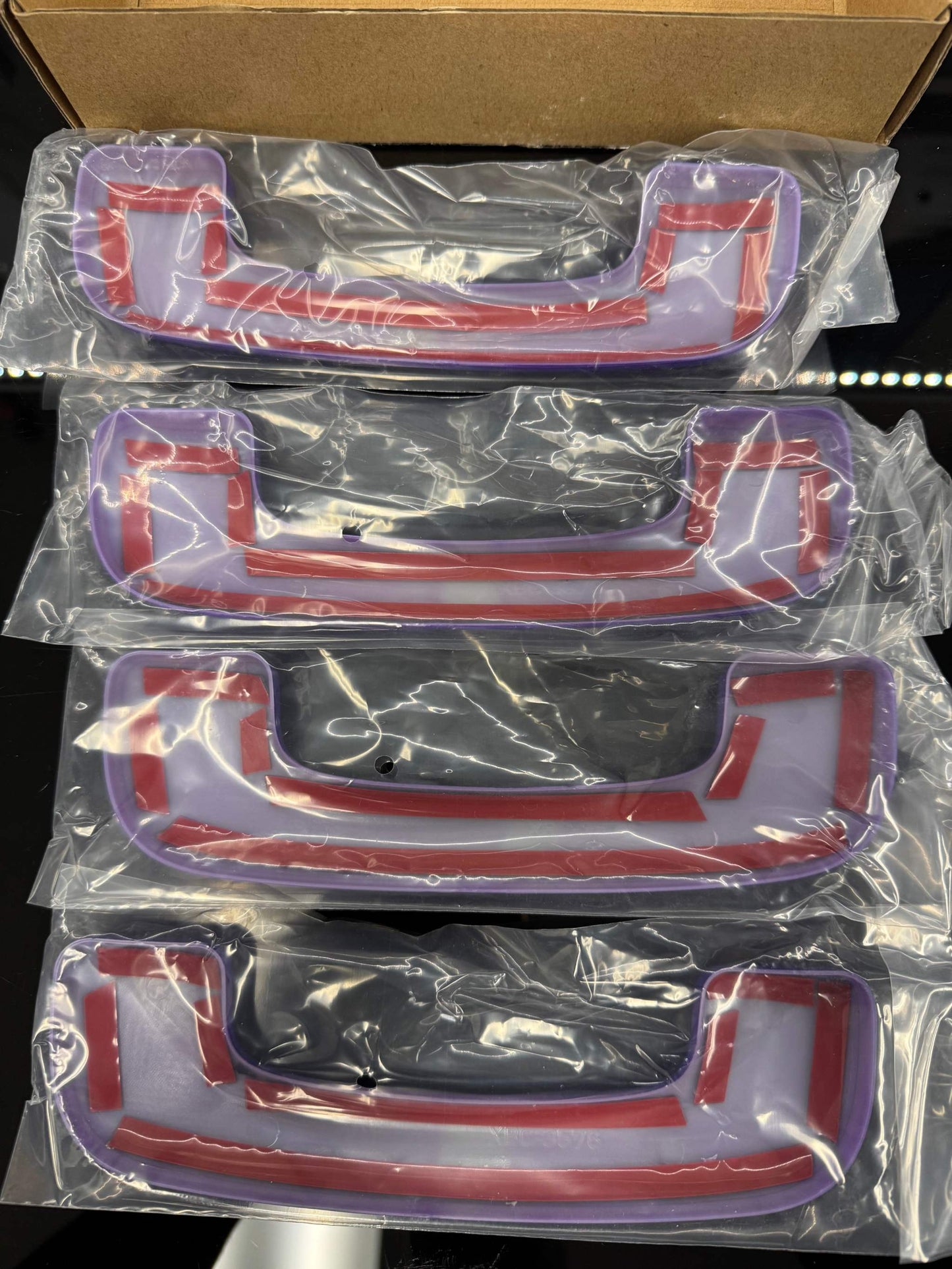 Voodonala for Charger Roof Top Handle Roof Grab Handle Cover Trim for 2015-2024 Dodge Charger Interior Accessories, ABS Purple 4pcs