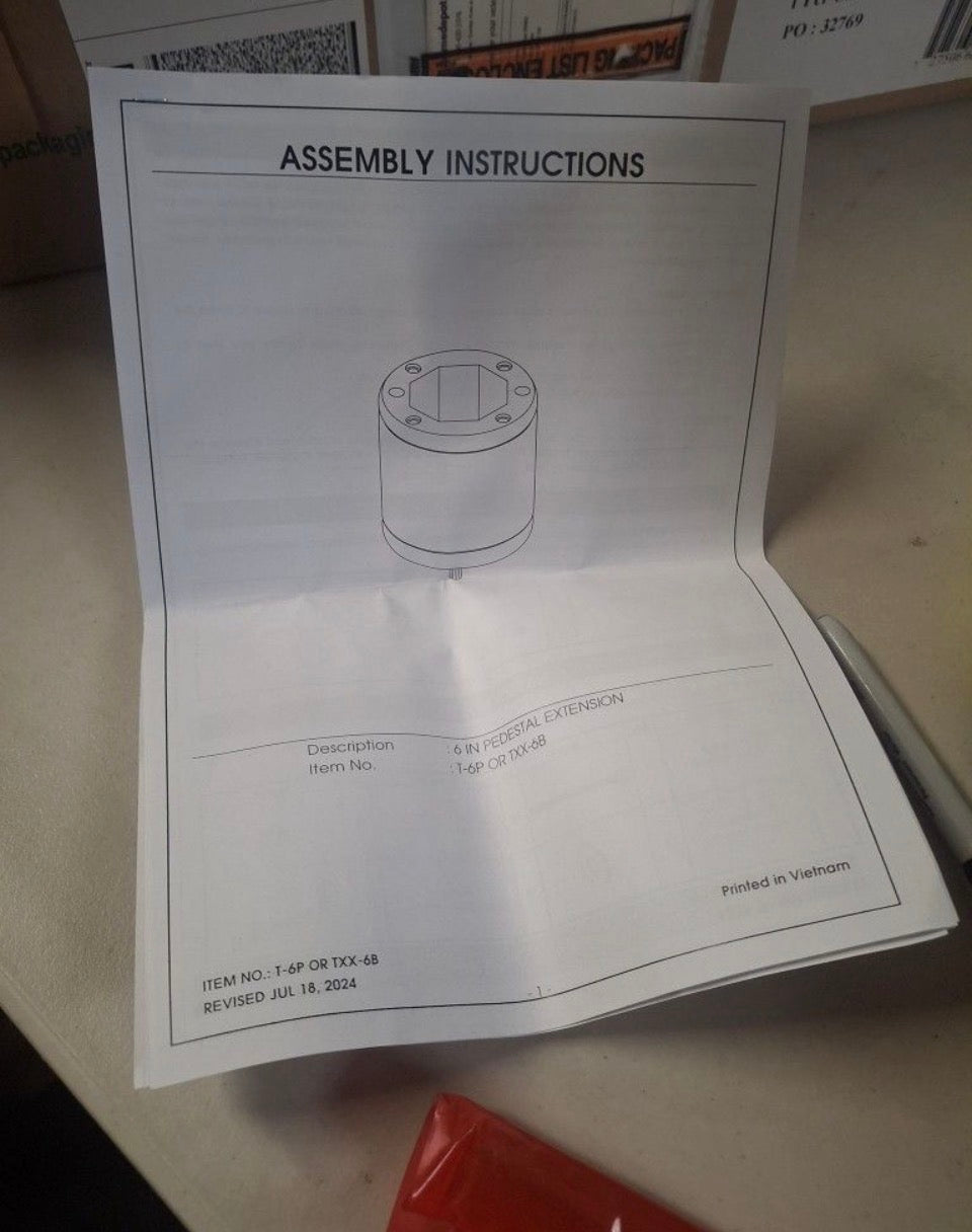 Open Box New International Concepts Hickory/Stone 30 in. Round Top Solid Wood Counter Height Dining Table