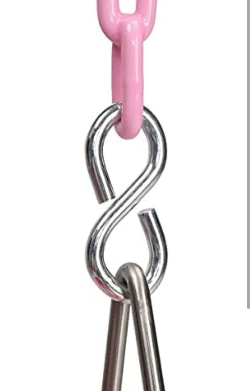 lvssiao Toddler High Back Full Bucket Swing Seat, Toddler Swing Seat with Heavy Duty Plastic Coated Chain + Snap Hooks + Tree Hanging Straps Kids Swing Set Accessories (Pink)