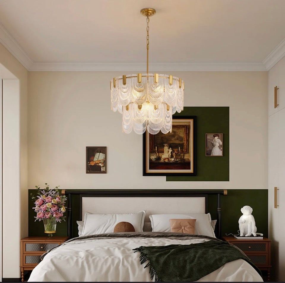 Brand New MERCER41 Aurthur 9 - Light Dimmable Tiered Modern Chandelier