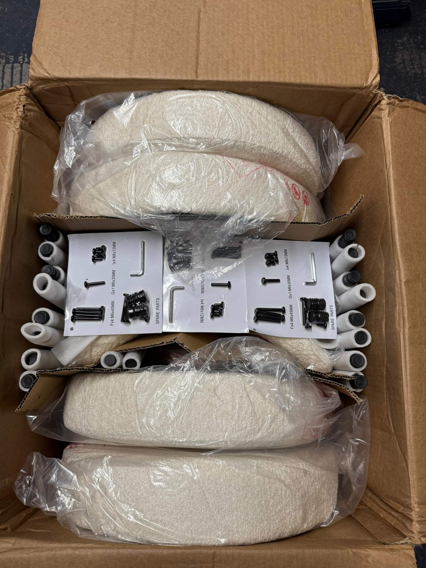 George Oliver Modern Accent Chair, Upholstered Dining Chairs, Short Plush Fabric, Armless Dining Chair (Set of 2)