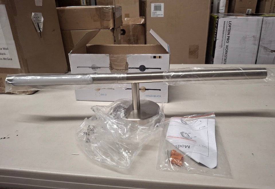 Open Box New LINSEEDS Brushed Nickel Bathroom Light Fixtures Over Mirror 24 Inch, 18W 360° Rotatable Dimmable 4000K LED Vanity Light Bar, Modern Bathr