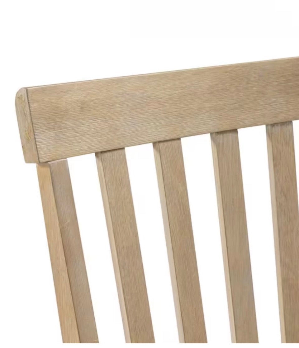 NEW Picket House Furnishings Liam Natural Slat Back Side Chair Set