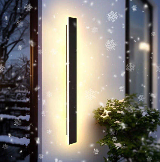 YCMGEAD Outdoor Wall Light modern long black LED sconce exterior waterproof IP65