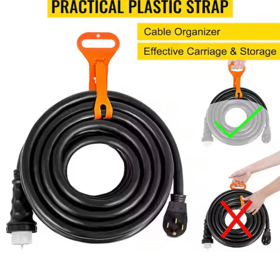 VEVOR 30 ft. Generator Extension Cord 50 Amp 250-Volt Generator Extension Cord with Twist Lock Connectors