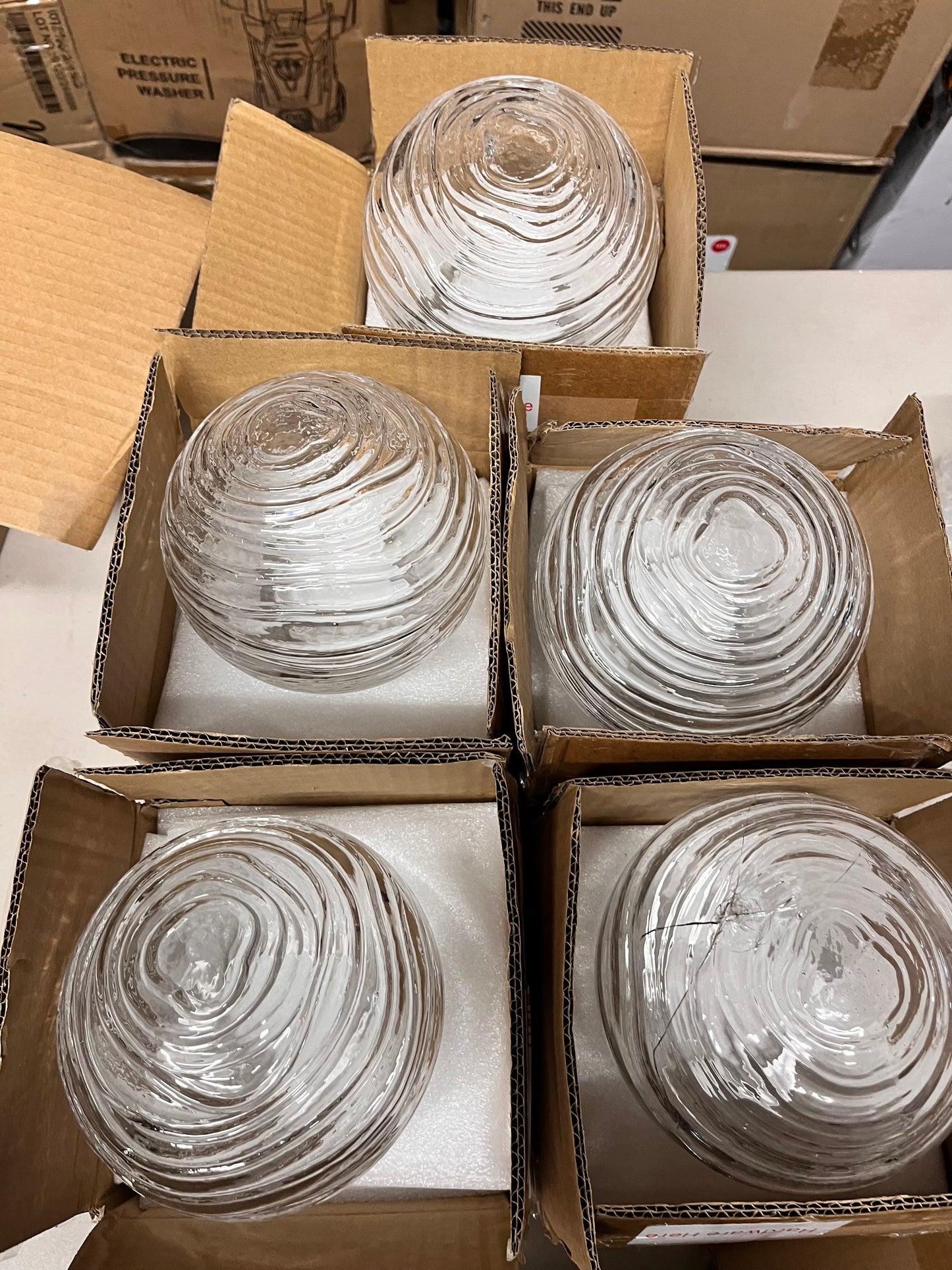 Open Box Glass Orb Ceiling Chandelier - Threshold™: 5-Light Modern Fixture, UL Listed, Metal & Glass