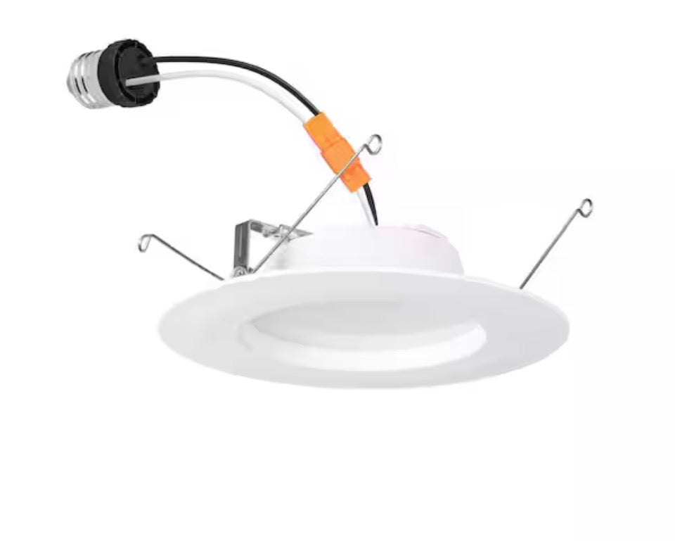 COMMERCIAL ELECTRIC 5/6 inch integrated LED recessed retrofit light trim 12-pack with selectable color temperature and dimmable feature