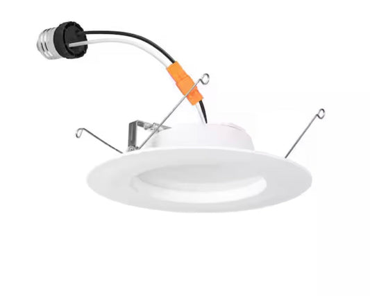 COMMERCIAL ELECTRIC 5/6 inch integrated LED recessed retrofit light trim 12-pack with selectable color temperature and dimmable feature