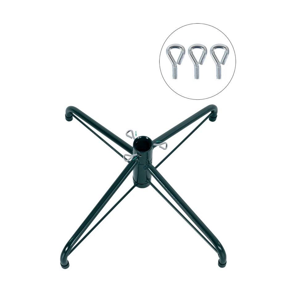 The Holiday Aisle Prelit Traditional Artificial Christmas Tree with Metal Stand, Realistic Classic Holiday Tree