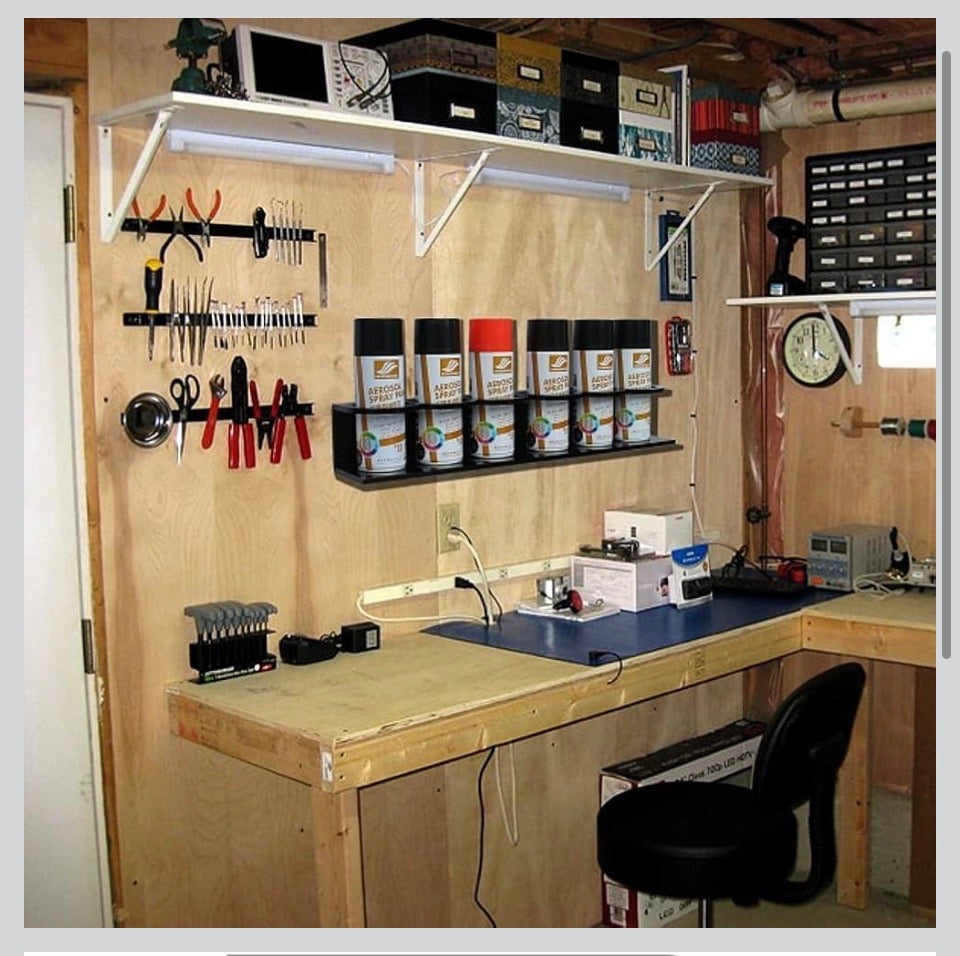 Brand new BiJun Spray Can Holder, Spray Bottle Holder Storage Rack All-Purpose Acrylic Hanger Wall Mount Bracket for Garage and Home Craft Workspace P