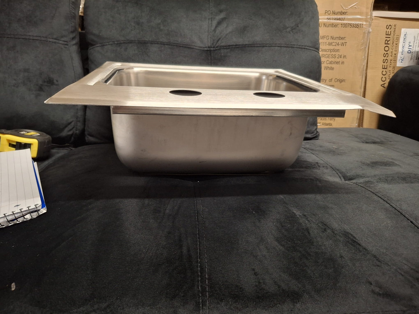 Open Box Elkay 15 in. Drop-in Single Bowl 20-Gauge Durable Satin Stainless Steel Kitchen Sink Kit w/ Faucet