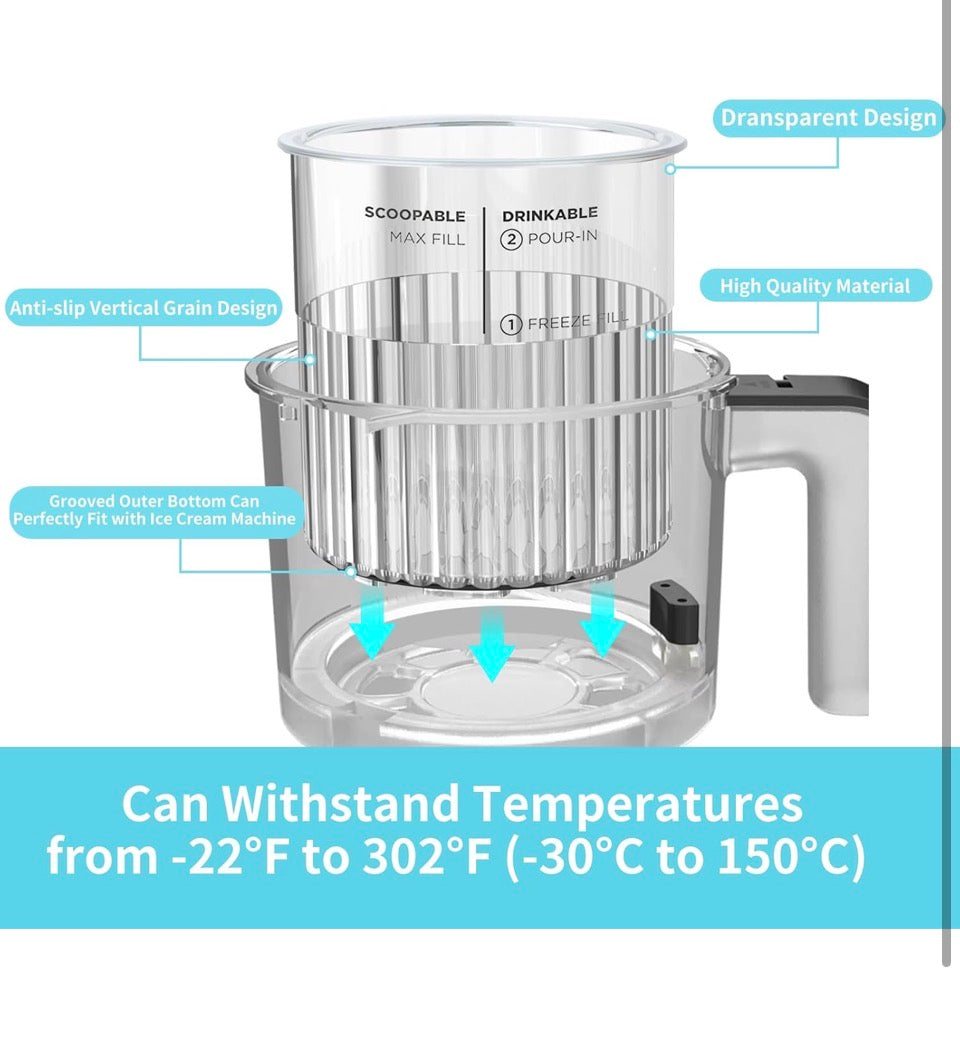 Open Box New YUSFJK Replacement for Ninja Creami Pints and Lids, 4 Pack NC501, Compatible with Ninja NC501 NC500 Series Creami Deluxe ice Cream Makers