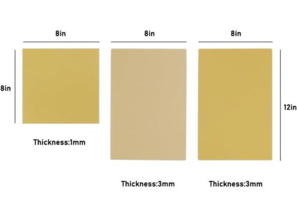 Brand New EH TATTOO Practice Skin 5Pcs 8" x 12" Large Size Blank Silicone Reelskin Fake Skins Thick 3mm for Beginners