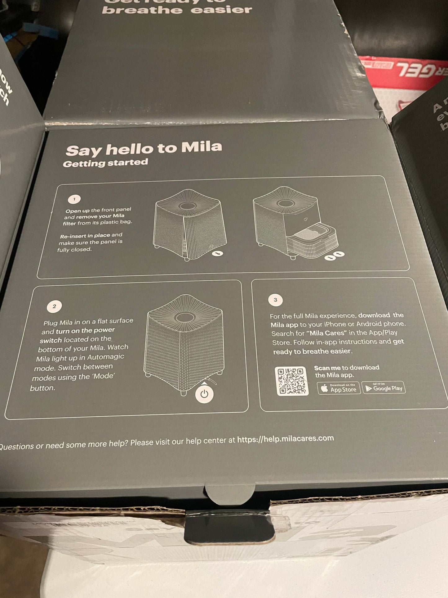 Mila Air Purifier for Large Room 1,000 sqft Coverage | Basic Breather | Air Purifier for Allergies | H12 HEPA Filter | Smoke Allergens Dust Pollution | Home Office Air Cleaner | Smart Wi-Fi Auto Mode - Selzalot