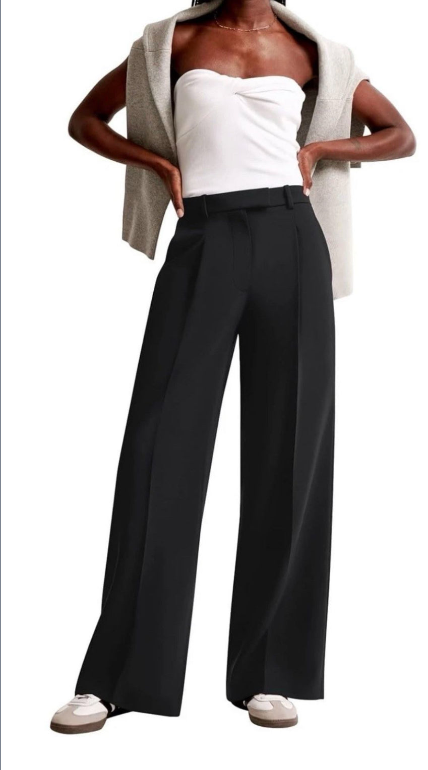 New NIMIN Women Wide Leg Pants High Waisted Business Casual Work