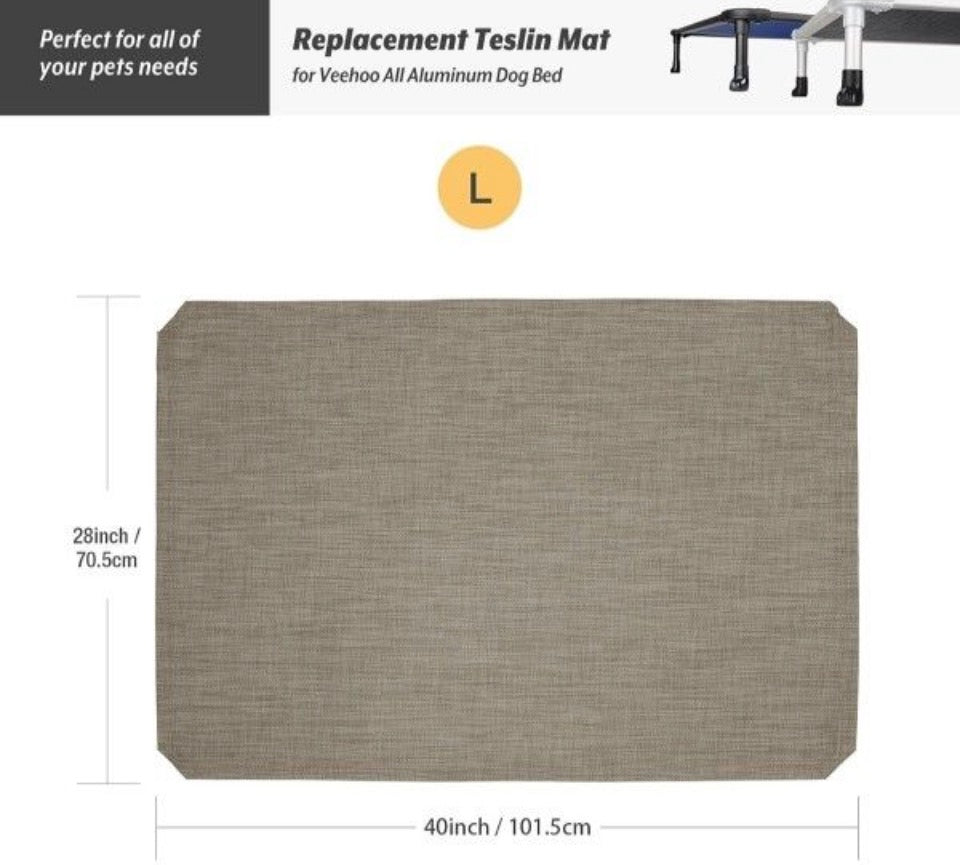 Open Box Veehoo Dog Bed Cover for CWC2002, CWC2003, CWC2203A, CWC2203B, Size L, Beige Coffee