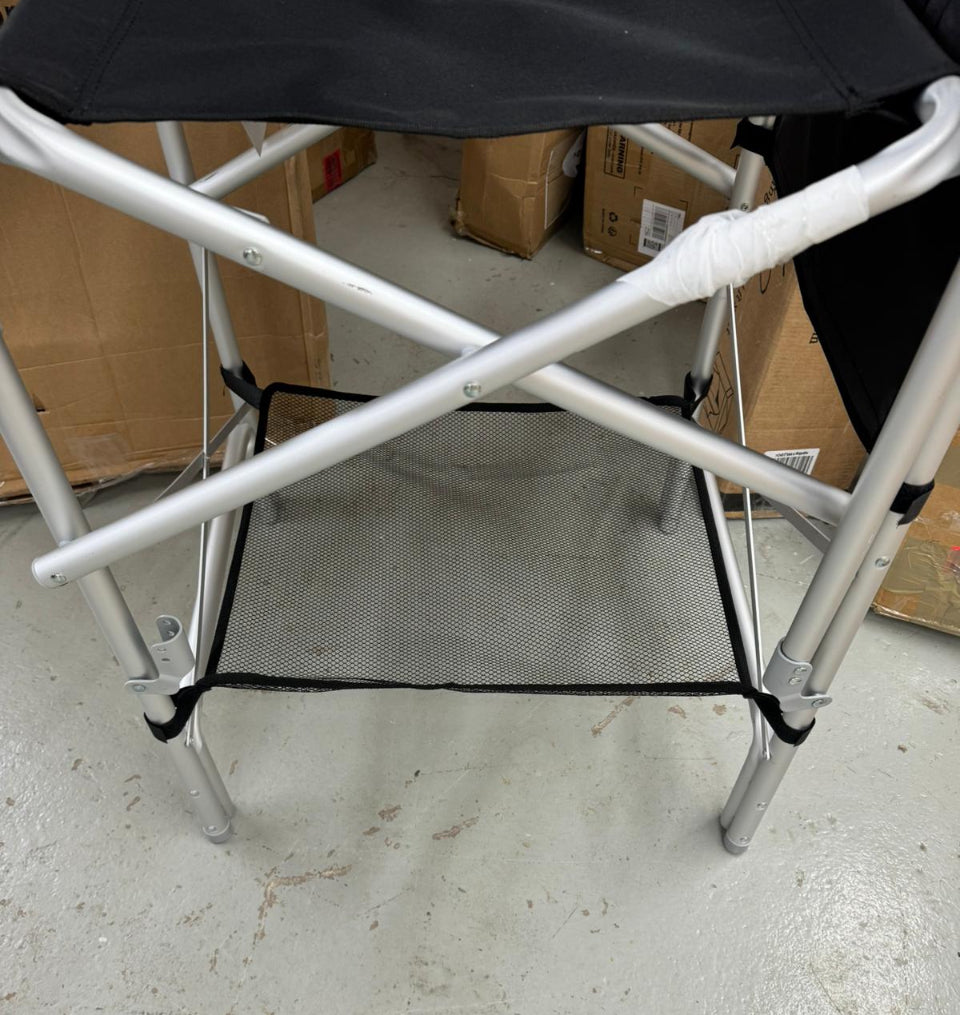 Earth Products Executive VIP Tall Directors Chair with Folding Side Table, Foldable, Zippered Carry Bag, 31" Seat Height, Lightweight, 375LBS Max Load - Selzalot