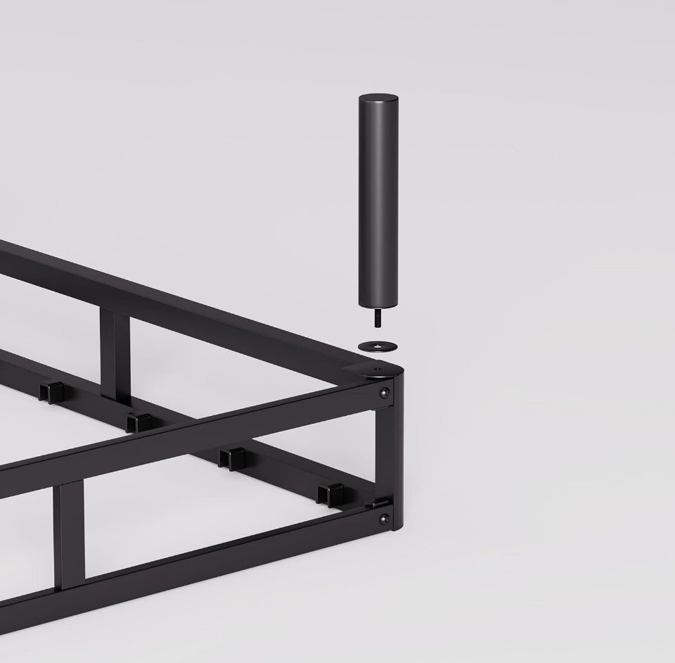 VTWAZAST 5 Inch Twin Size Box Spring with 9 Inch Metal Legs Support, Easy Clean Fabric Cover Included, Heavy Duty Mattress Foundation, Easy Assembly - Selzalot