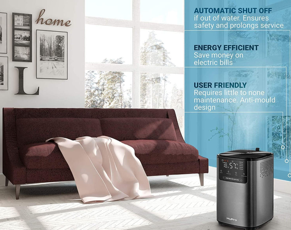 Open Box Hupro Top Fill Cool Mist & Warm Mist Humidifier for Large Room Home Bedroom Living Room 4L Big Capacity, Air Ultrasonic Humidifiers with Essential Oil Diffuser, Sleep Mode, Quiet for Baby