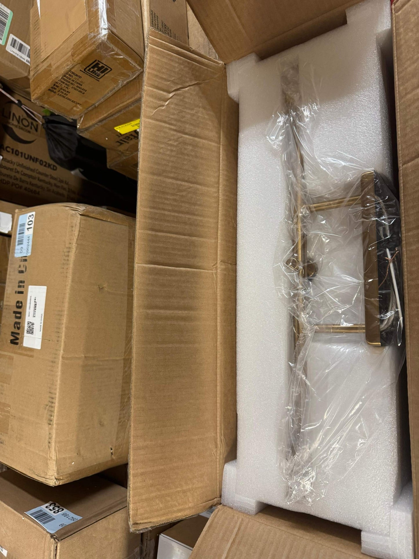 "Mercer41 Elisabette 3 - Light 23.6"" W Dimmable Gray Glass Bathroom Vanity Light"