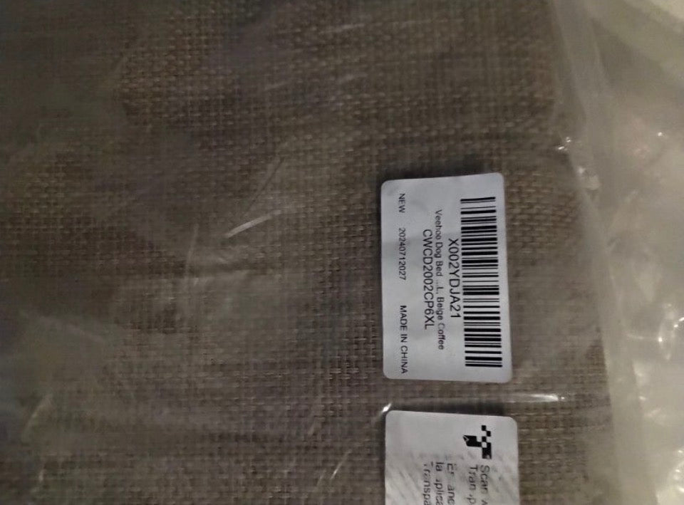 Open Box Veehoo Dog Bed Cover for CWC2002, CWC2003, CWC2203A, CWC2203B, Size L, Beige Coffee