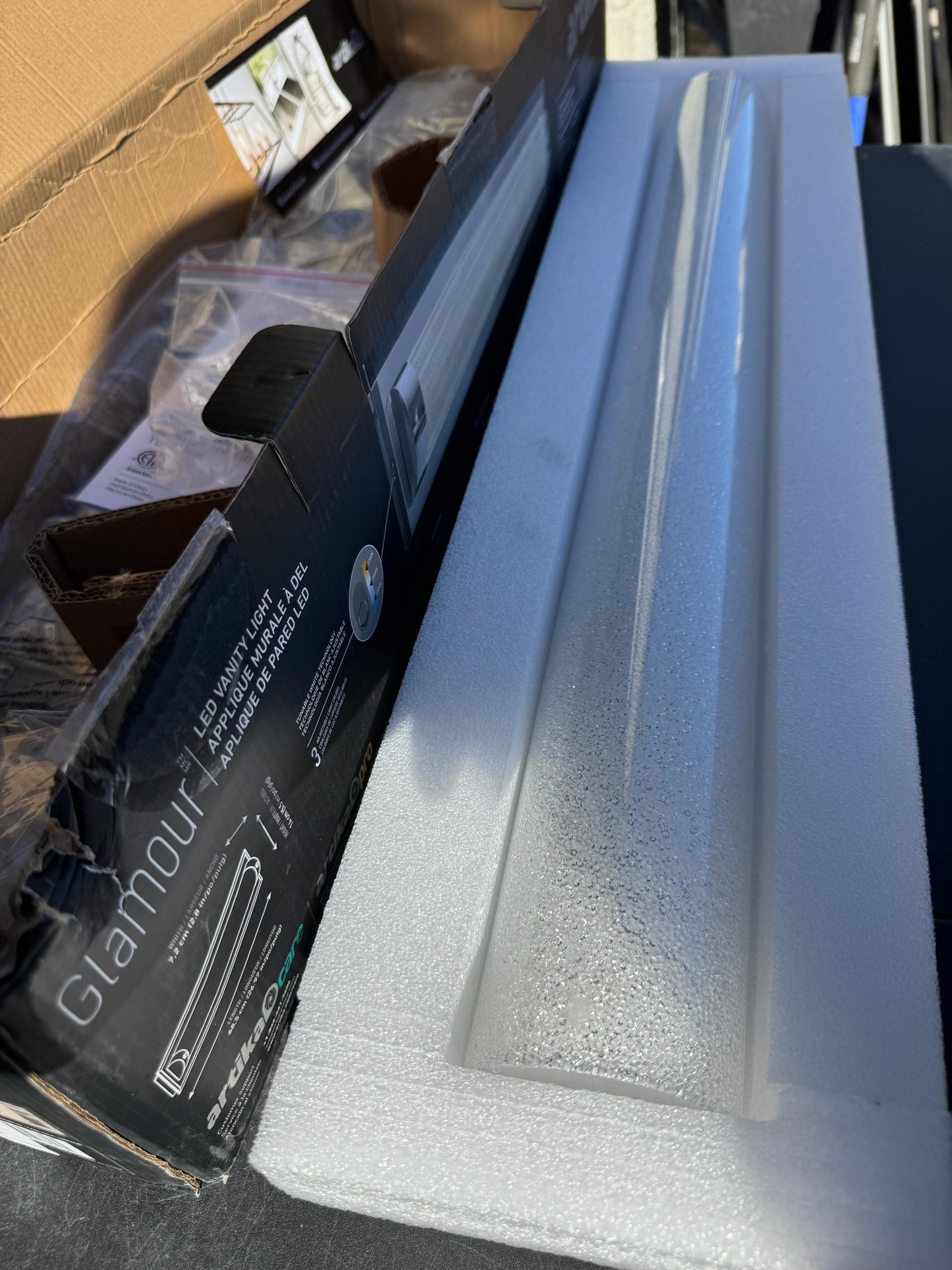 Artika Glamour 27 in. 1-Light Chrome Modern Integrated LED 3 CCT Vanity Light Bar for Bathroom