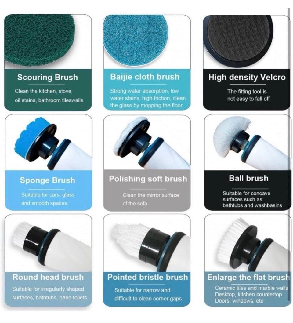 Open Box New Replaceable Brush Heads for Electric Shower Scrubber, 9 Pack Brush