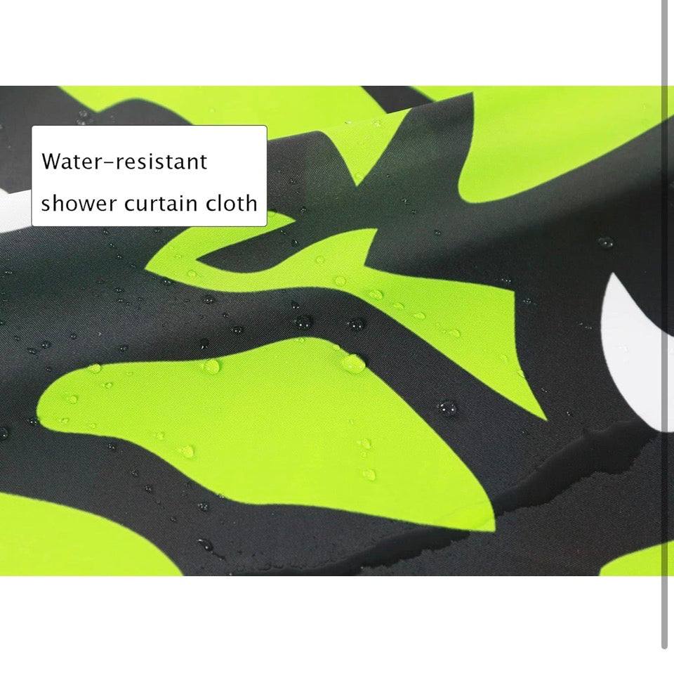 Cuteiush Bathroom Shower Curtain Merry Christmas Holiday Waterproof & Removable