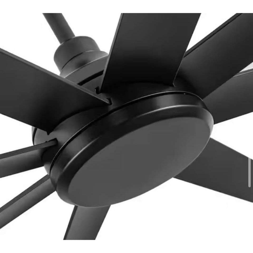 Breezary Melissa 72 in. 6 Fan Speeds Ceiling Fan in Black with Remote Control Included