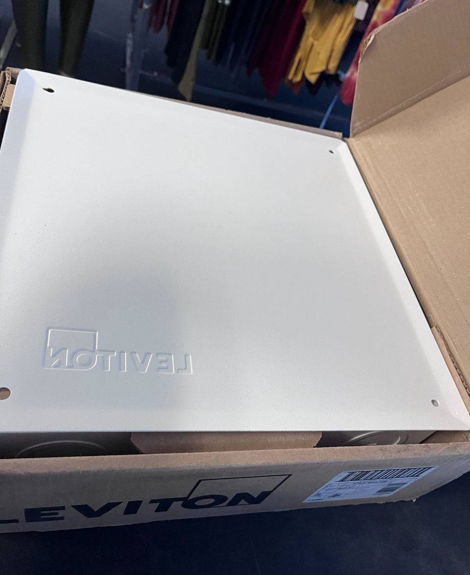 Open Box Leviton (Brand Rating: 4.5/5) © 14 in. Structured Media Enclosure and Flush Mount Cover, White 47605-140