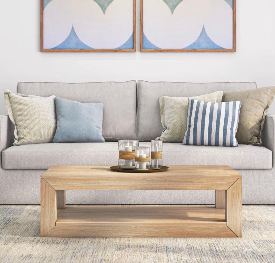 "WADE LOGAN Casmey Premium Materials Floor Shelf 48"" Coffee Table with Storage"