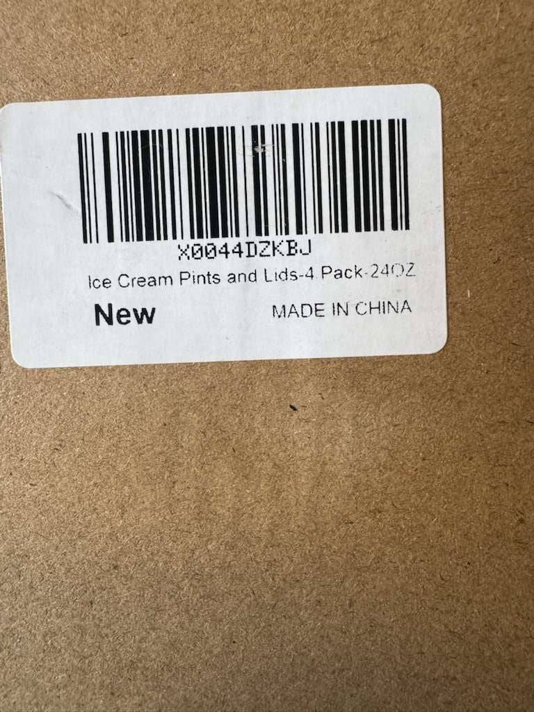 Open Box New YUSFJK Replacement for Ninja Creami Pints and Lids, 4 Pack NC501, Compatible with Ninja NC501 NC500 Series Creami Deluxe ice Cream Makers