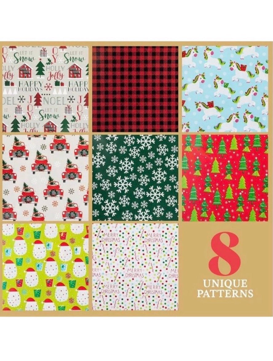 Open Box Plum Designs Holiday Wrapping Paper Sheets - 40 Precut 30"x20" Gift Wrap Sheets