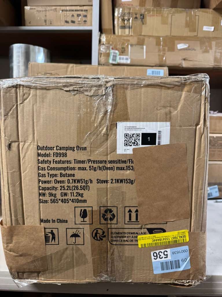 VEVOR Outdoor Oven 2-in-1 Portable Gas Camping Stove Oven Combo Adjustable Fire