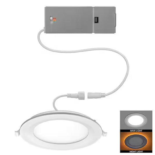 Commercial Electric 6 in. Canless Adjustable CCT Integrated LED Recessed