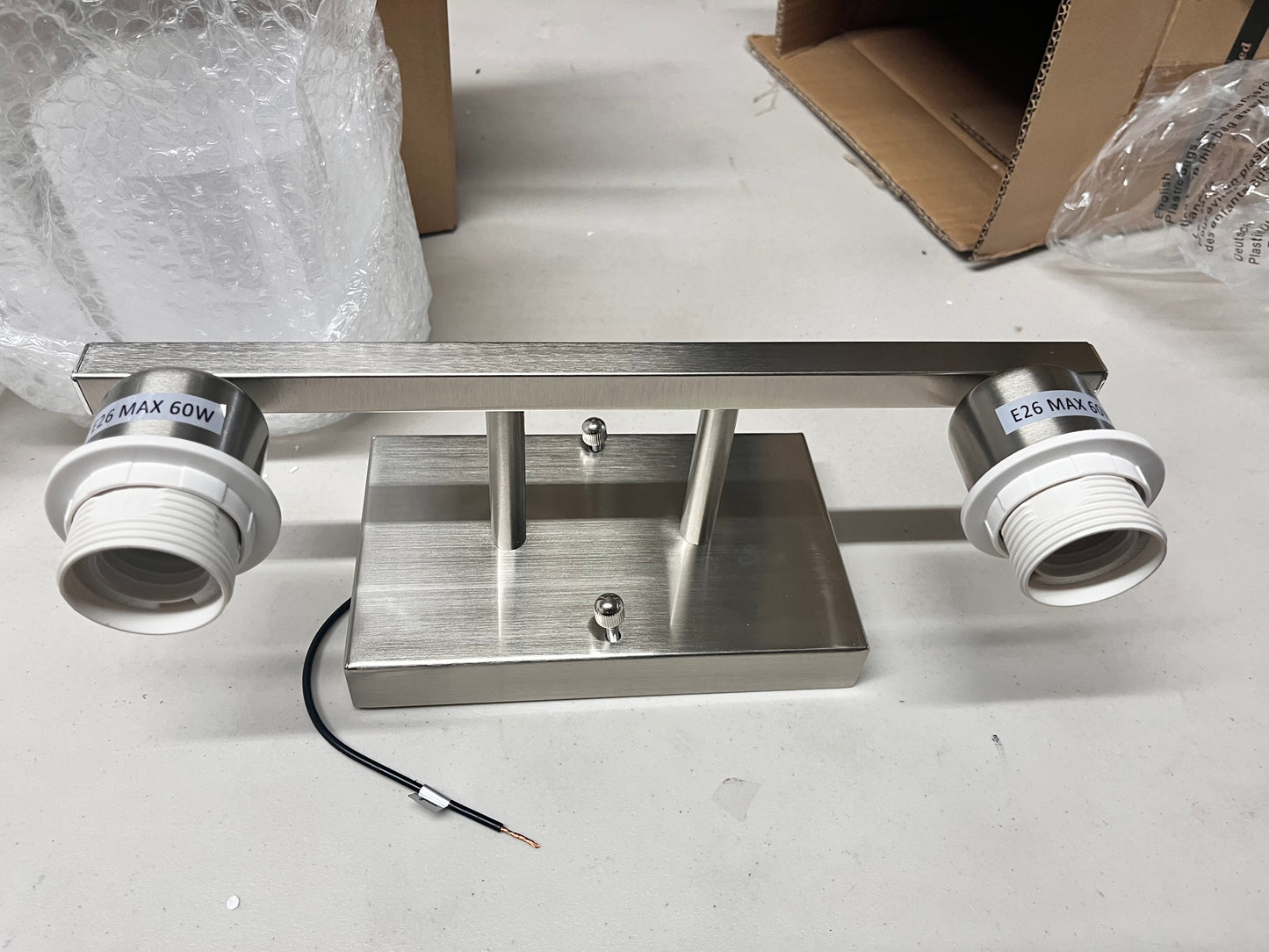 Open Box New DEKANG Bathroom Vanity Light Fixture Over Mirror with Brushed Nickel, Modern 2-Light Wall Sconces Lighting for Bedroom,Living Room,Decor