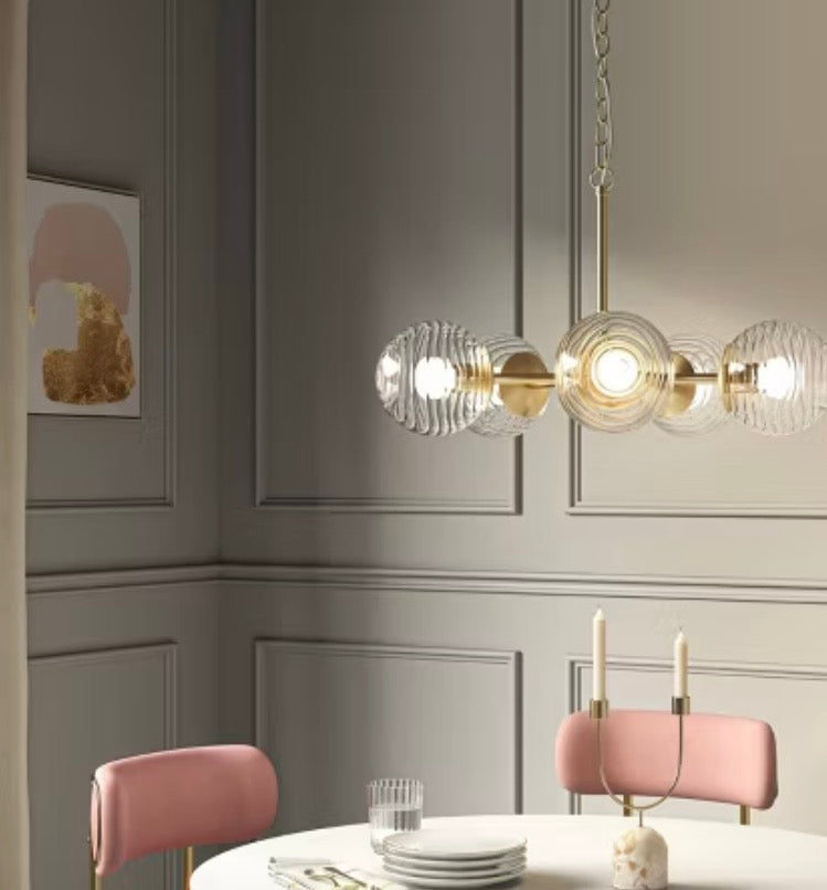 Open Box Glass Orb Ceiling Chandelier - Threshold™: 5-Light Modern Fixture, UL Listed, Metal & Glass