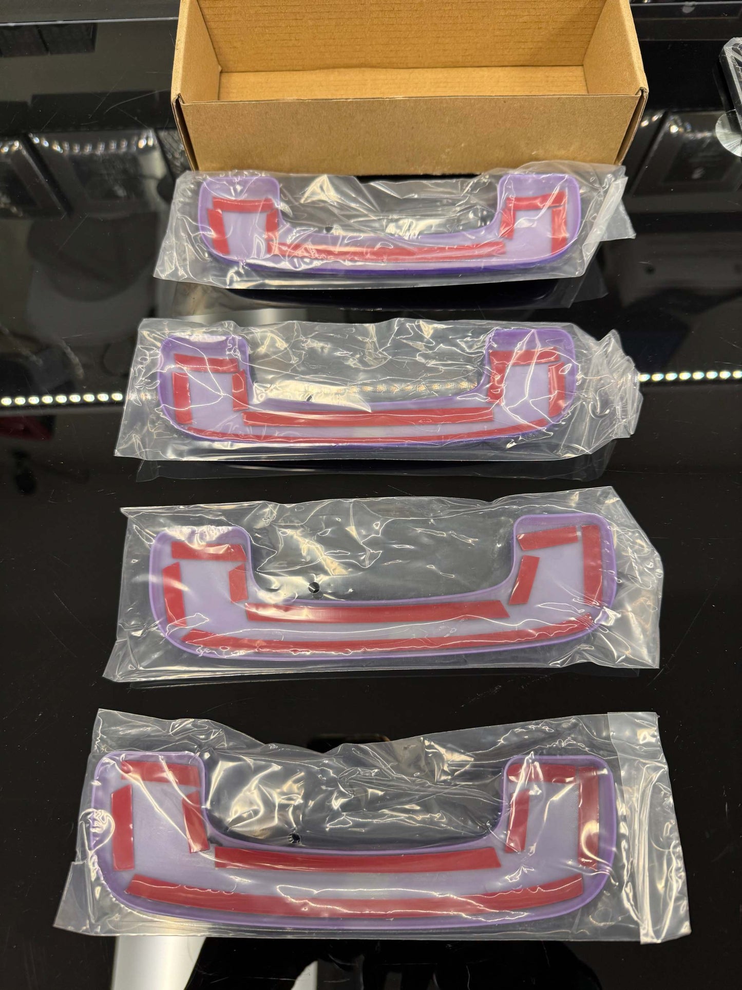 Voodonala for Charger Roof Top Handle Roof Grab Handle Cover Trim for 2015-2024 Dodge Charger Interior Accessories, ABS Purple 4pcs