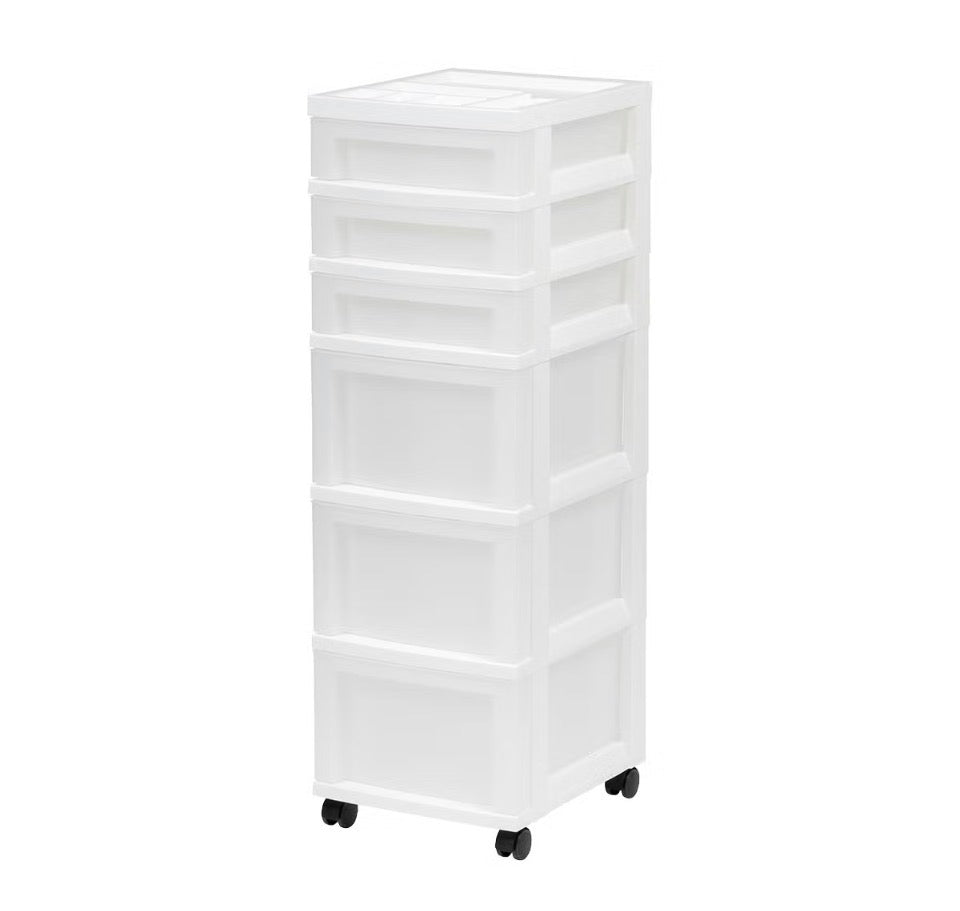 IRIS Drawer Storage Cart with Organizer Top