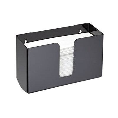 Open Box New Alpine Industries Acrylic Wall-Mounted Paper Towel Dispenser - Single or Multiple Towel Retrieval - Bi Fold and C Fold (Black)