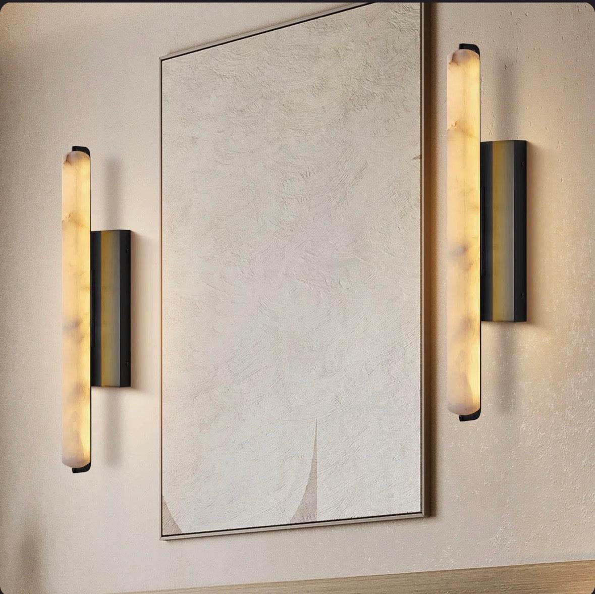 Hokku designs Dimmable LED Wall Mounted Sconce With Alabaster Shade
